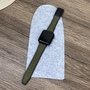 F�r Apple Watch SE 2023 44mm Kunstleder Magnetschnalle Armband D- Gr�n