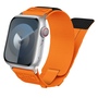 F�r Apple Watch SE 2023 44mm Design Geflochtenes Nylon Armband Orange