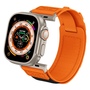 F�r Apple Watch SE 2023 44mm Design Geflochtenes Nylon Armband Orange