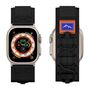 F�r Apple Watch SE 2023 44mm Design Geflochtenes Nylon Armband Schwarz