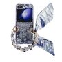 F�r Samsung Galaxy Z Flip7 FE / Flip6 5G Stick H�lle und Armband Blau