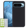 F�r Google Pixel 9 / 9 Pro Silikon TPU H�lle Schwarz + H9 Hart Glas