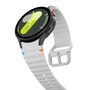 F�r Samsung Galaxy Watch 7 44 / 40mm Silikon Wellen Design Band H Grau