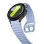 F�r Samsung Galaxy Watch 7 44 / 40mm Silikon Wellen Design Band H Blau