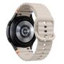 F�r Samsung Galaxy Watch 7 44 / 40mm Silikon Wellen Design Band Beige