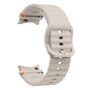 F�r Samsung Galaxy Watch 7 44 / 40mm Silikon Wellen Design Band Beige