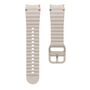 F�r Samsung Galaxy Watch 7 44 / 40mm Silikon Wellen Design Band Beige
