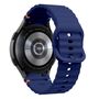 F�r Samsung Galaxy Watch 7 44 / 40mm Silikon Wellen Design Band D Blau