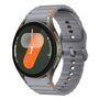F�r Samsung Galaxy Watch 7 44 / 40mm Silikon Wellen Design Band Grau