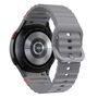 F�r Samsung Galaxy Watch 7 44 / 40mm Silikon Wellen Design Band Grau
