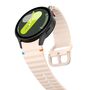 F�r Samsung Galaxy Watch 7 44 / 40mm Silikon Wellen Design Band Rosa