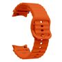 F�r Samsung Galaxy Watch 7 44 / 40mm Silikon Wellen Design Band Orange