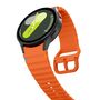 F�r Samsung Galaxy Watch 7 44 / 40mm Silikon Wellen Design Band Orange