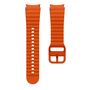F�r Samsung Galaxy Watch 7 44 / 40mm Silikon Wellen Design Band Orange