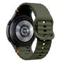 F�r Samsung Galaxy Watch 7 44 / 40mm Silikon Wellen Design Band D Gr�n
