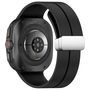 F�r Samsung Galaxy Watch Ultra 47mm Silikon Magnetisches Band Schwarz