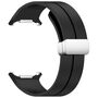 F�r Samsung Galaxy Watch Ultra 47mm Silikon Magnetisches Band Schwarz