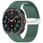 F�r Samsung Galaxy Watch Ultra 47mm Silikon Magnetisches Armband Gr�n