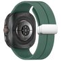 F�r Samsung Galaxy Watch Ultra 47mm Silikon Magnetisches Armband Gr�n
