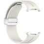F�r Samsung Galaxy Watch Ultra 47mm Silikon Magnetisches Armband Beige