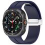 F�r Samsung Galaxy Watch Ultra 47mm Groove Silikon Armband magnetische Schnalle