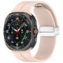 F�r Samsung Galaxy Watch Ultra 47mm Groove Silikon Armband magnetische Schnalle