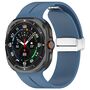 F�r Samsung Galaxy Watch Ultra 47mm Groove Silikon Armband magnetische Schnalle