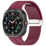 F�r Samsung Galaxy Watch Ultra 47mm Groove Silikon Armband magnetische Schnalle