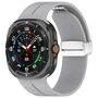 F�r Samsung Galaxy Watch Ultra 47mm Groove Silikon Armband magnetische Schnalle