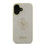 GUESS Apple iPhone 16 Fixed Glitter Big 4G Design Schutz H�lle Gold