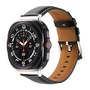F�r Samsung Galaxy Watch Ultra 47mm hochwertiges Leder Armband Schwarz