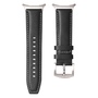 F�r Samsung Galaxy Watch Ultra 47mm hochwertiges Leder Armband Schwarz