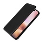 F�r Apple iPhone 16 Plus Carbon Faser Flip Design Schutz H�lle Schwarz