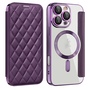 F�r Apple iPhone 16 Pro Full Magsafe Kunstleder Schutz H�lle Lila