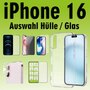 F�r Apple iPhone 16 Silikon TPU H�lle Transparent H9 Hart Glas Panzer AUSWAHL