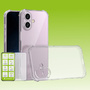 F�r Apple iPhone 16 Schock TPU H�lle Transparent H9 Hart Glas Panzer AUSWAHL