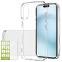 F�r Apple iPhone 16 Plus Silikon TPU H�lle Transparent + H9 Hart Glas 