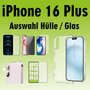 F�r Apple iPhone 16 Plus Silikon TPU H�lle Transparent H9 Hart Glas AUSWAHL