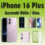 F�r Apple iPhone 16 Plus Schock TPU H�lle Transparent H9 Hart Glas Folie AUSWAHL