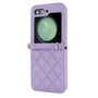 F�r Samsung Galaxy Z Flip7 FE / Flip6 5G Design Schutz H�lle Rhombus-Textur Lila