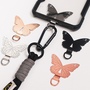 F�r Smartphones Schmetterling Metall Lanyard Befestigungsring Schwarz