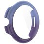 F�r Google Pixel Watch 3 45mm Kunststoff H�lle + Hart Glas Blau / Lila