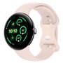 F�r Google Pixel Watch 3 45mm Silikon Band Butterfly-Schnalle Rosa