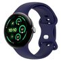 F�r Google Pixel Watch 3 45mm Solid Color Silikon Armband Butterfly - Schnalle