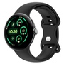 F�r Google Pixel Watch 3 45mm Solid Color Silikon Armband Butterfly - Schnalle