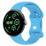F�r Google Pixel Watch 3 45mm Solid Color Silikon Armband Butterfly - Schnalle