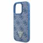 GUESS Apple iPhone 16 Pro Metal Logo Strass Crossbody H�lle Blau