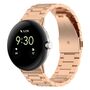 F�r Google Pixel Watch 3 45mm Three Bead Edelstahl Arm Band Rose Gold