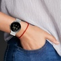 F�r Google Pixel Watch 3 45mm Metall Mesh Magnetverschluss Band Silber