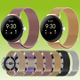 F�r Google Pixel Watch 3 45mm Milanese Metall Mesh Armband mit Magnetverschluss